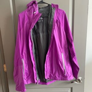 Purple North Face rain jacket